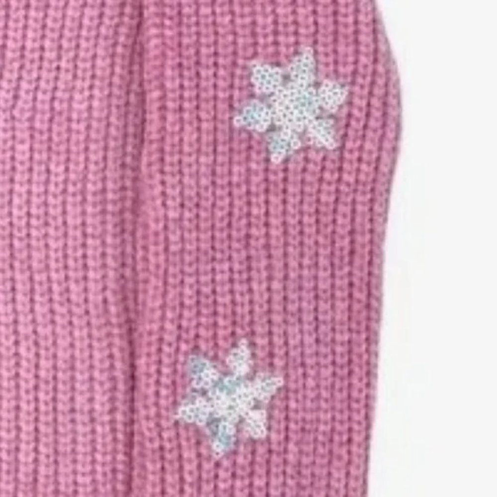 Marguax & Lexi Kid's Holiday Shine Sequin Snowflake Christmas Sweater NWT Sz L - Picture 5 of 10